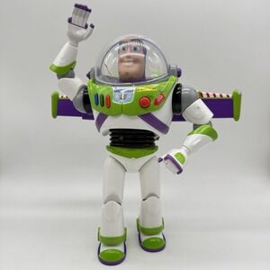 Toy Story Buzz Lightyear Talking Figure Disney Pixar‎ No Andy in Foot Works Read